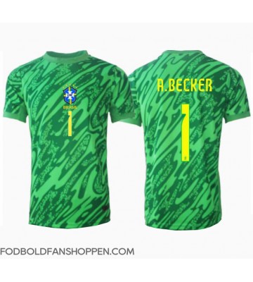 Brasilien Alisson Becker #1 Målmand Hjemmebanetrøje Copa America 2024 Kortærmet